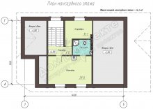 Проект дома ПД-034 План мансардного этажа